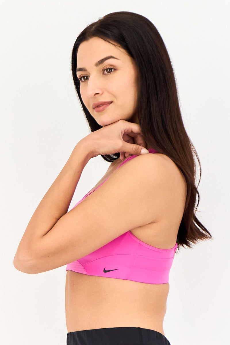 Nike Women Brand Logo Padded Sports Bra, Pink - Image 2